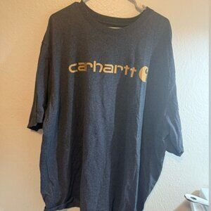 Carhartt Men's Charcoal Tee with Gold Logo
